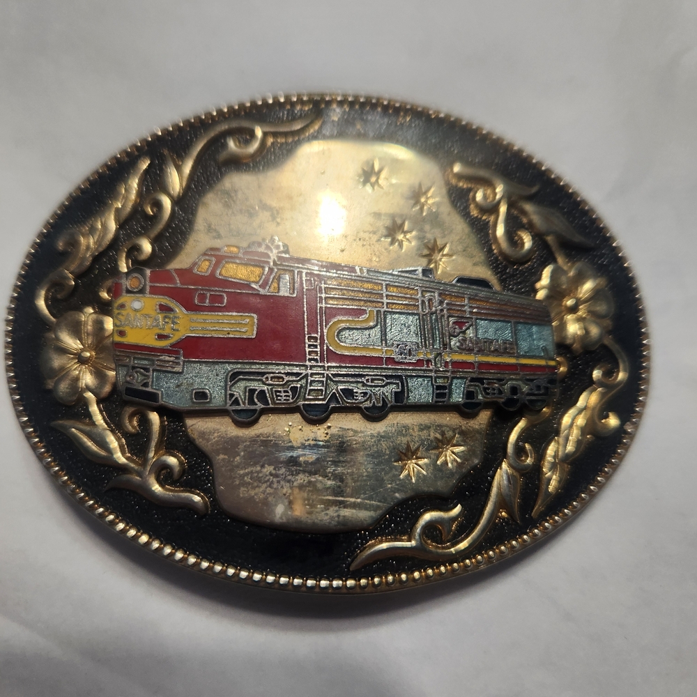 Vintage Train Belt Buckle